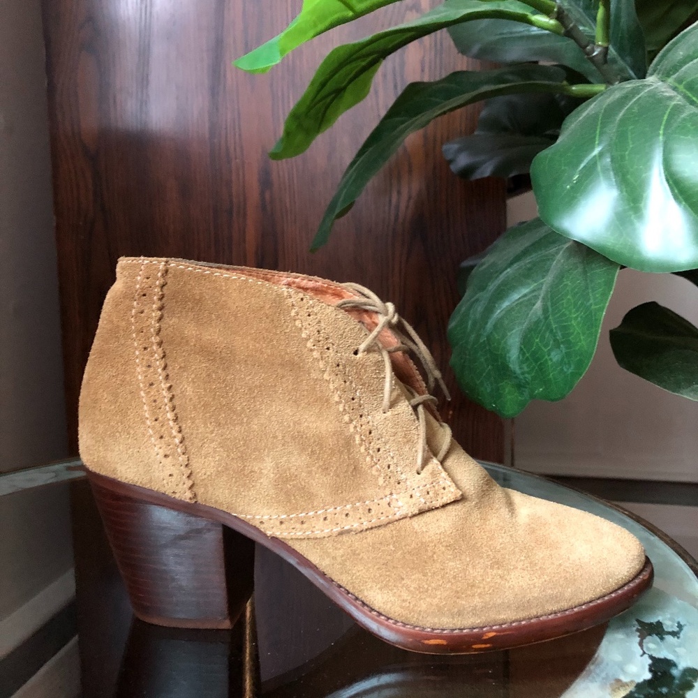 MADEWELL Booties Oxford Suede Block Heel Boot
